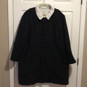 d&co fleece Coat lined Black with white lining! 3X